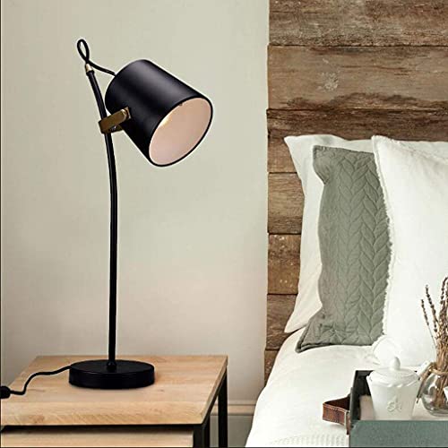 Lampe réglable E27 fer noir avec protection oculaire pour lit - 4