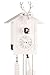Produktbild Eble Kuckucksuhr Kuckuckuhr Echtholz NEU batteriebetriebenes Quartzwerk Kuckuckruf Hirschkopf weiß 26cm- 24380