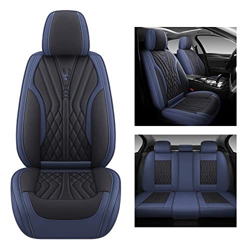Pprogv04 Car Seat Covers Automotive Vehicle Cushion Cover For 5 Passenger Cars & Suv Universal Fit Set For Auto Interior Accessories Ttrucks Airbags Compatible With Synthetic (Black And Blue) #TOP27