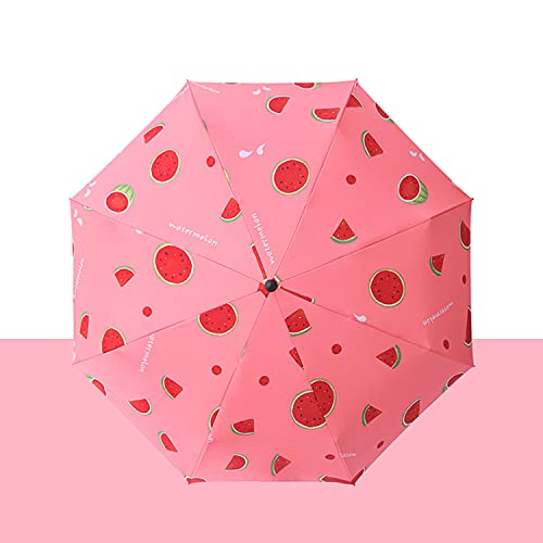 Image of House of Quirk 3-Fold Travel Umbrella - Auto Open /Close Ultra Light and Small Mini Umbrella with Carrying Pouch