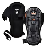 Ergodyne - 18442 ProFlex 342 Professional Knee Pads, Protective Extra Long Cap, Injected Gel Padded Technology, Adjustable Straps, Black