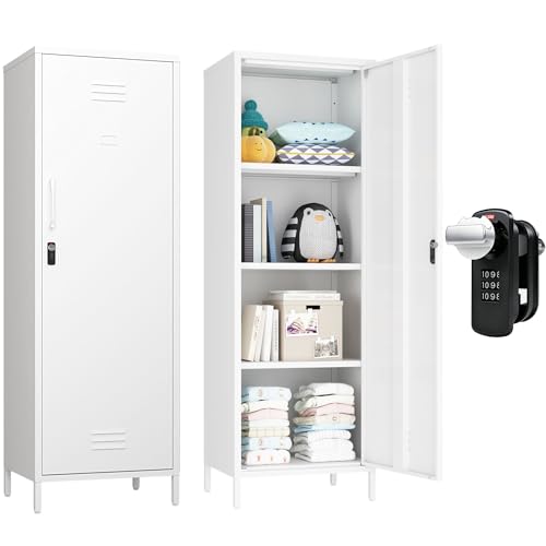 Metal Storage Cabinet with 3 Shelves