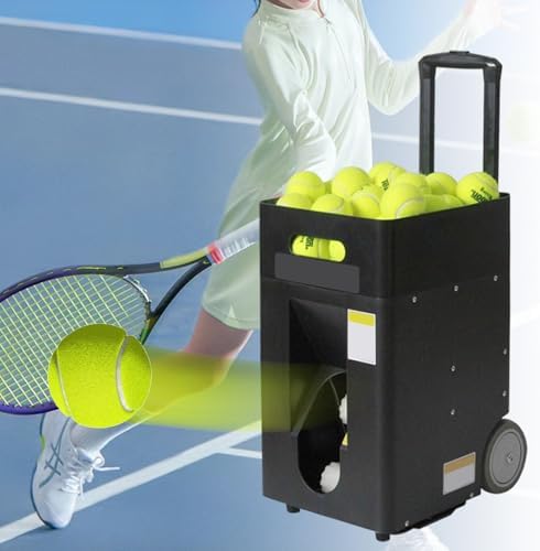 Best Tennis Ball Machine for Beginners & Intermediates - 50 Ball Capacity, 60km/h Speed, Remote Control, Ideal Tennis Training Device for Enhanced Skills & Practice Sessions