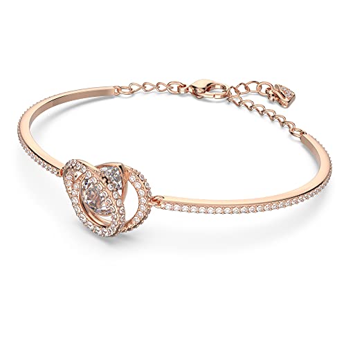 Swarovski Generation bangle, White, Rose-gold tone plated2
