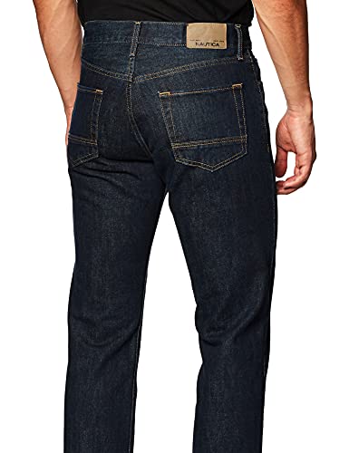 Nautica Mens Straight Light Cross Hatch Jeans, Marine Rinse, 38W X 32L Us #TOP1