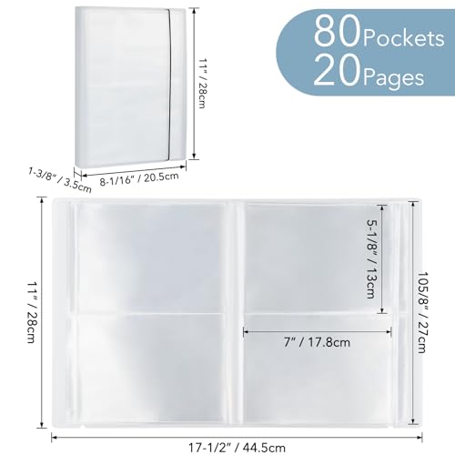 Image of BAOFALI 20 Pages80 Pockets /5Set Large Clear Sticker Photo Storage Album; Stamp & Cutting Dies Storage Book Organizer Folder for Postcards Stickers, Photo, Clear Stamps, and Cutting Dies