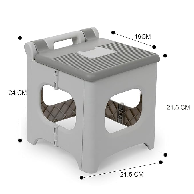 GLOWICK Mini Folding Stool for Camping and Hiking, Collapsible Heavy Duty Plastic Portable Stool Kids & Adults Lightweight Outdoor Chair for Home, Kitchen, Bathroom, Garden & Outdoor (1Pcs) 1