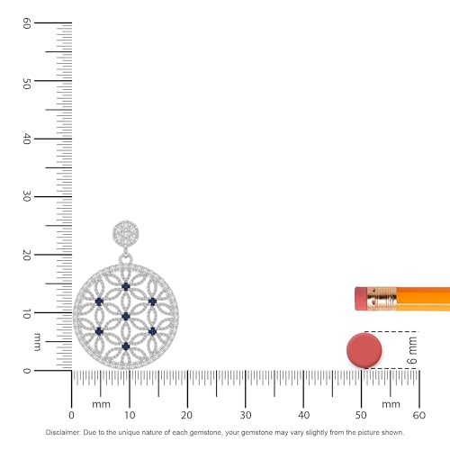 Natural Gemstone with Moissanite with Moissanite Designer Round Pendant Necklaces for Women in Silver/18K Yellow/Rose Gold Vermeil, Birthstone Jewelry Gifts for Her Birthday, Anniversary, Graduation3