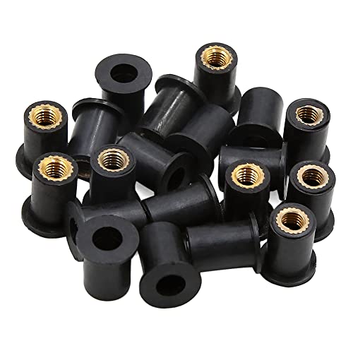 Écrou M5 caoutchouc noir contre la casse des bulles de moto