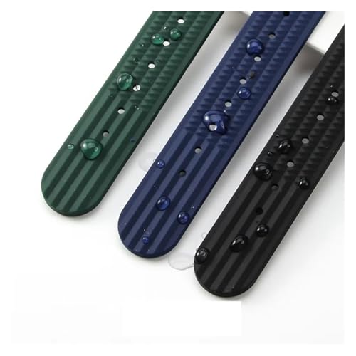 Bracelet de montre gaufré en caoutchouc souple de qualité