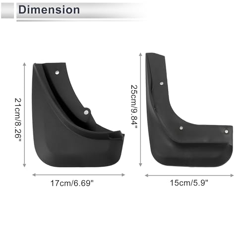 Image of X AUTOHAUX 1set Front and Rear Mud Flaps Splash Guards Mud Guards for Volvo V40 2013-2019 W /Mount Accessories