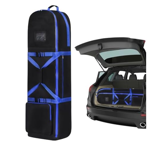 Golf Travel Case - Wheeled Clubs Storage Pouch,Waterproof Folding Bag for Golf Clubs Drivers Hat Clothes Men Women Range Practice Airplane Travel