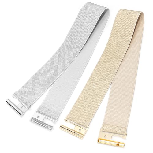 Glamorstar Women Wide Stretchy Belt Elastic Waist Belt for Ladies Dresses4