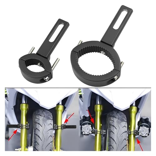 Fixation phare avec pince réglable robuste pour fourche moto - 3