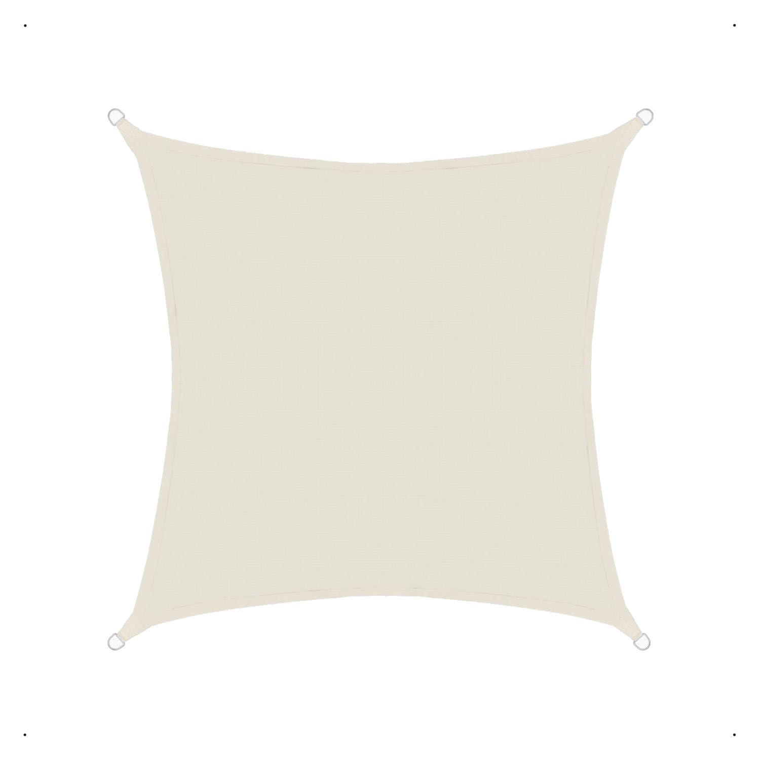 anndora Sonnensegel luftdurchlässig 3 x 3 m - Farbe Creme - quadratisch - Material HDPE