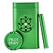 Pilot Diary Portable Stash Holder Aluminum Magnetic Lid for Smell Proof | Special Design with Mini Grinder, Malachite Green