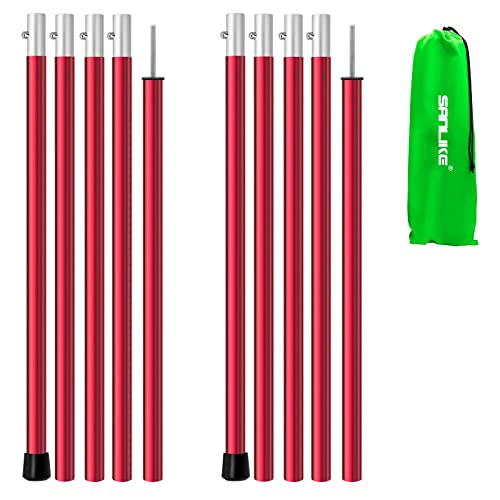 SAN LIKE Aluminum Tent Poles for Tarp - 75inch Adjustable Collapsible Poles for Awnings, Canopy...