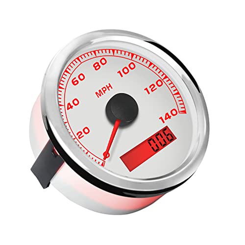 Image of ELING 140 MPH GPS Speedometer Speedo Gauge Odometer Kit for Racing Car Motorcycle with Backlight 3-3 /8 inch 85mm Autometer Replacement 12V 24VDC