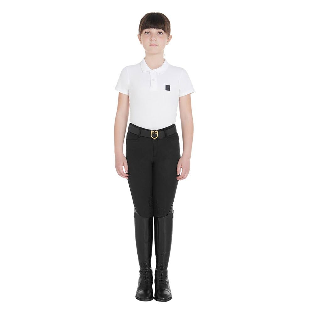 Pantaloni equitazione unisex bambini slim fit modello Amani con grip sulle ginocchia 12 anni