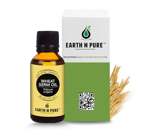 Image of Earth N Pure Wheat Germ Oil (Gehu Oil) Cold Pressed, Natural and Therapeutic Grade - 30 ml