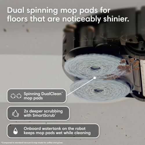 Image of iRobot Roomba Plus 575 Robot Vacuum & Mop Combo, 25,000Pa Suction, PrecisionVision AI Obstacle Avoidance, 90 Days Emptying, Multifunction Dock, Self‑Cleans, Heated Wash & Dry, Lifting Spinning Mops