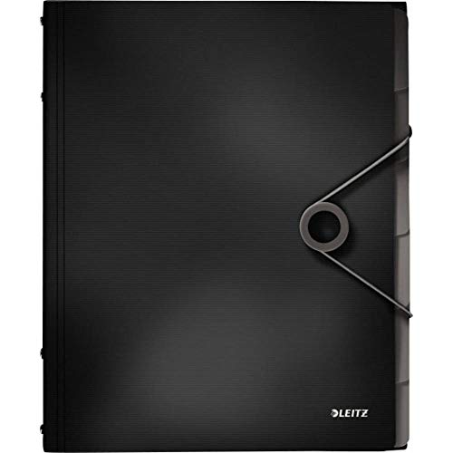 Leitz 45691095 Solid Ordnungsmappe PP A4, 6 Fächer, schwarz
