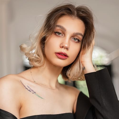 Yolev 32Pcs 18G Horseshoe Piercing for Women Men Variety of Sizes Horseshoe Rings Surgical Steel Nose Septum Horseshoe Hoop Earring Eyebrow Earring Hoop Lip4