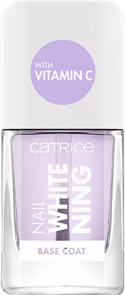 Catrice Nail Whitening Base Coat, Nail Care, nagelverzorging, transparant, oplichtend, langdurig, beschermend, doorschijnend, zonder aceton, veganistisch, vrij van microplasticdeeltjes (10,5 ml)