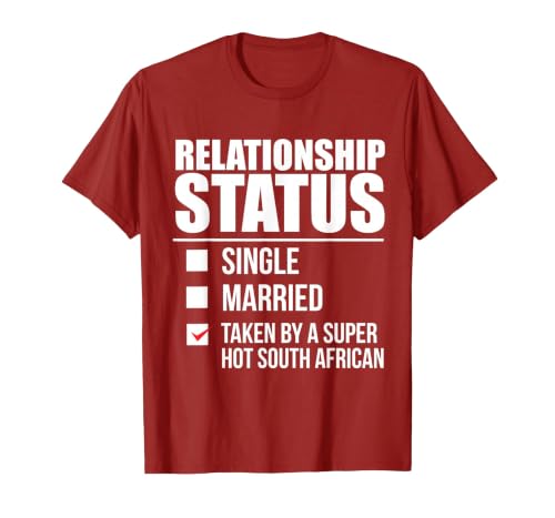 Relationship Status Taken Hot South African South Africa T-Shirt, Men, Cranberry Red, 3X-Large
