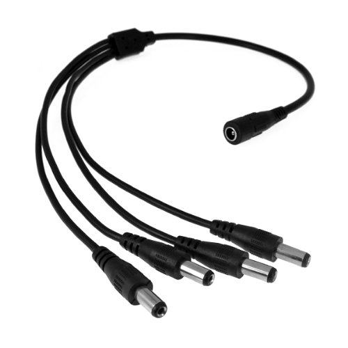 Generic - Cable divisor de potencia para cámaras de seguridad (4 salidas, 2,1 mm, 9 V - 12 V) Cover