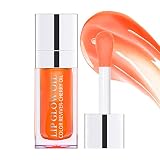 Eliversion Hydrating Lip Glow Oil, Moisturizing Lip Oil Gloss, Transparent Tinted Lip Balm, Transpar