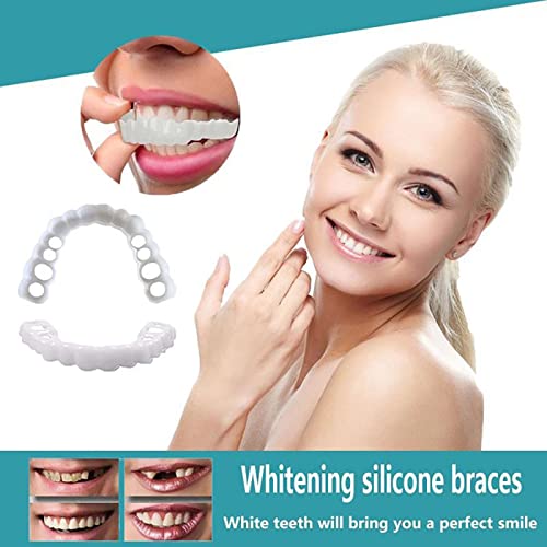 2 Pcs Dentures Teeth - Temporary Teeth Perfect Fake Teeth - Veneers Dentures For Men And Women #TOP3