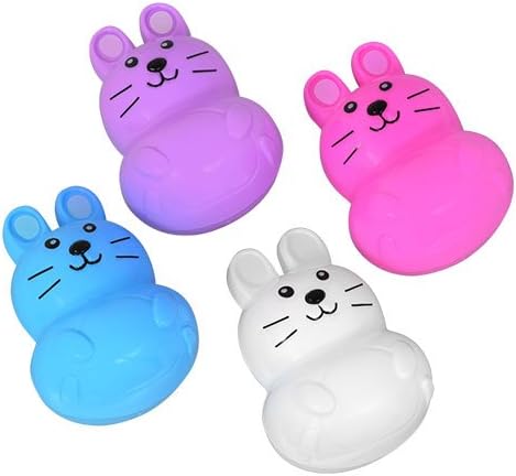 Cute Bunny Fillable Plastic Easter Eggs for Boys Girls, 4 Reusable Easter Bunny Eggs
