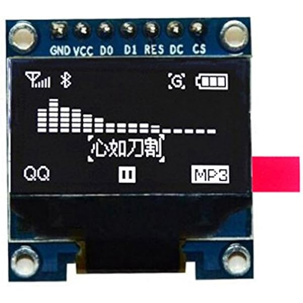 Hailege 0 96 SPI OLED LCD Display 128X64 7Pin Moduł wyświetlacza OLED Biały