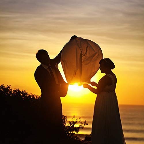 Swenafer 10-110 10-Pack White Chinese Lanterns You Can Use Sky Paper Lanterns To Easily Create A Chinese Or Japanese Style Festive Atmosphere thumb #4
