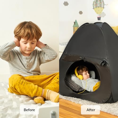 Sensory Tent | Calm Corner to Play and Relax | Toys for Autistic Children | Helps with Autism, SPD, Anxiety & Improve Focus | Black Out Sensory Tents for Autistic Children | Small by ODOXIA - Image 7