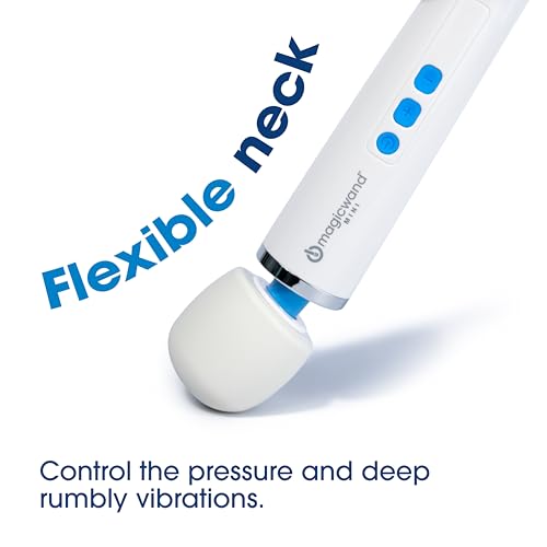 Image of Magic Wand Mini - Ultimate Massage & Relaxation - Cordless, Travel-Friendly Multi-Speed Personal Handheld Wand Vibrator for Women, Men, & Couples - Body-Safe Silicone Head & Flexible Neck - HV-135