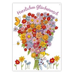 Blinies Sheepworld, Postkarte, Herzlichen Glückwunsch