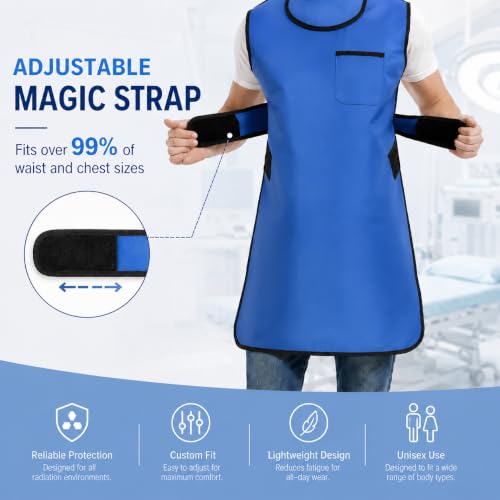 Image of 0.5mmpb Xray Lead Apron for Xray with Thyroid Shield Collar,Lead Gown,Dental Xray Shield