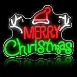 DAJASD Merry Christmas Neon Schild, 40x30CM Dimmbare LED Merry Christmas...