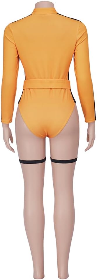 Saniplaycos Kill Bill Costume Beatrix Kiddo The Bride Cosplay Costume Outfits Sexy Bodysuit Jumpsuit for Adult Women