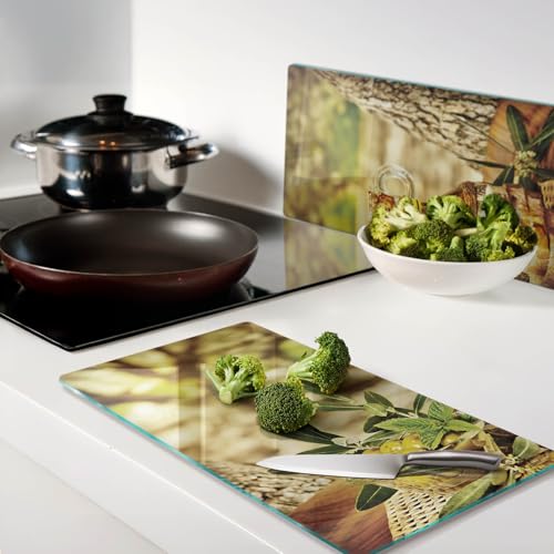 Planche de cuisine en verre résistant à la chaleur et robuste - 4