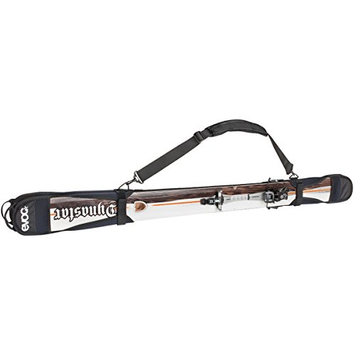 EVOC SKI COVER NEOPREN Ski Transporttasche, Ski Transport (für Ski von 160 cm bis 195 cm, abnehmbarer und individuell einstellbarer Schultergurt, aus Neoprene), Schwarz