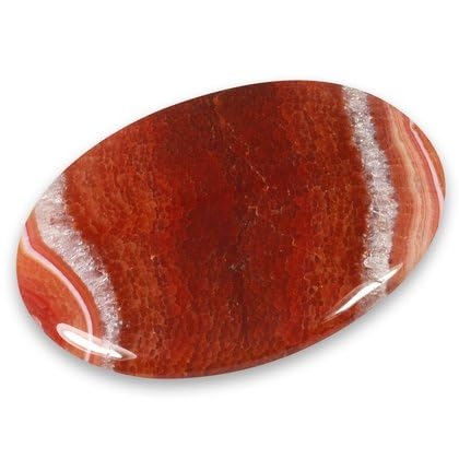 CrystalAge Fire Agate Palm Stone ~70x50mm