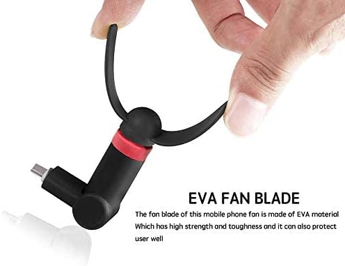Wuedozue Google Pixel 3 Fan, 180 Rotating Portable USB-C Cool Cooler Mobile Phone Fan Compatible with Pixel 3/3XL/2/2XL/HTC/Huawei/LeEco/Sumsung/Essential PH-1 and More