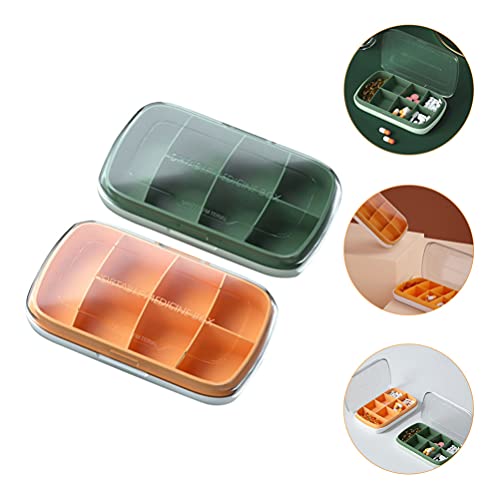EXCEART 2 Peças De Comprimidos Dispensador De Comprimidos Estojo De Viagem De Vitamina Estojo Para G