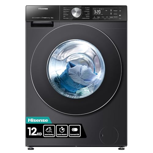 Hisense WF5S1245BB 12kg 1400rpm Freestanding Washing Machine - Black
