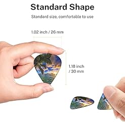 Lot de 6 médiators pour guitare acoustique, guitare électrique, basse, ukulélé Tropical Hawaii Palm Tree Ocean Sea… - Les Beatles, Paul McCartney, John Lennon, RIngo Starr, George Harrison Lot de 6 médiators pour guitare acoustique, guitare électrique, basse, ukulélé Tropical Hawaii Palm Tree Ocean Sea… – Image 7