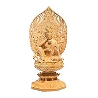 Amazon｜繁樓藝雕 仏像 如意輪 観音菩薩 桧木製 厄除け 開運 守護 繁盛