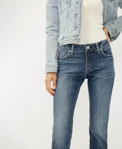 Image of Silver Jeans Co. Women's Elyse Mid Rise Comfort Fit Slim Bootcut Jeans